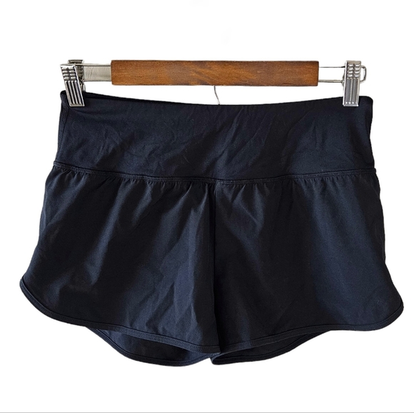 Zyia Solid Black Workout Sporty Athletic Activewear Shorts - Picture 1 of 3